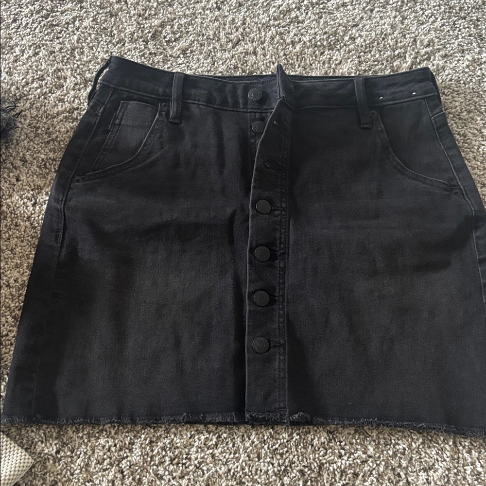 Calvin Klein Jeans Charcoal Denim Skirt